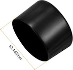 uxcell 5pcs Rubber End Caps 3 3/8"(85mm) ID Vinyl PVC Round Tube Bolt Cap Cover Screw Thread Protectors Black