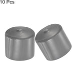 uxcell 10pcs Rubber End Caps 35mm ID Vinyl Round End Cap Cover Screw Thread Protectors Dark Grey