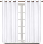 BGment Room Darkening Curtains 45 Inches Long - Grommet Thermal Insulated Drapes Window Treatment Curtains for Bedroom, 2 Panels, 52 x 45 Inch, Pure White