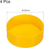uxcell 4pcs Rubber End Caps 150mm(6 Inch) ID Vinyl Round End Cap Cover Screw Thread Protectors Yellow, 50mm Height
