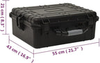 PP Portable Flight Case, Lockable Tool Box for Transportation Travelling, Protective Equipment Case, 21.7"x16.9"x8.3", -284