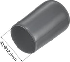 uxcell 10pcs Rubber End Caps 12.5mm ID Vinyl Round End Cap Cover Screw Thread Protector Dark Grey