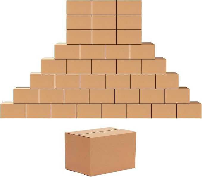Edenseelake 40 Pack 7x5x5 inches Shipping Boxes Small Cardboard Boxes, Brown