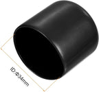 uxcell 4pcs Rubber End Caps 1 5/16"(34mm) ID Vinyl Round End Cap Cover Screw Thread Protectors Black, 30mm Height