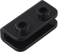 Replacement Connector for Pop-Up Gazebo, Rectangular Bracket Set Compatible with Tent Gazebo, 2-Way Fit, Black, Fits Glass Fiber Support Pole, 1/4 Pack(1Pc)