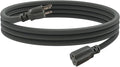 EP 8 Ft Outdoor Extension Cord, 12/3 SJTW Heavy Duty Extension Cable with 3 Prong Grounded Plug, 15 AMP Power Cord for Lawn, Garden, Appliances, Gray