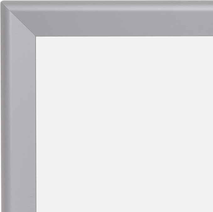 SnapeZo Silver 36x37 Poster Frame, 1.7" Aluminum Profile, Front-Loading Snap Frame, Wall Mounting, Wide Series