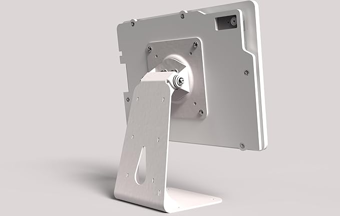 TABcare Anti-Theft Acrylic Case with 360 Rotate 180 Swivel Metal Desktop Stand & 90-Degree USB C Cable for Samsung Galaxy TAB S7/S8/S9/S11 11, S9/S10 FE 10.9 Tablet (White)