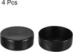 uxcell 4pcs Rubber End Caps 160mm ID Vinyl Round End Cap Cover Screw Thread Protectors Black, 50mm Height