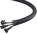 25Ft-1.25inch PET Expandable Braided Wire Sleeving,Wire Loom Cable Sleeve for TV,Computer,Home Theater,Automotive,Home Industrial,Electrical Wires,Chemical,Protect Cat from Chewing Cords,Black