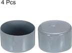 uxcell 4pcs Rubber End Caps 65mm ID Vinyl Round Tube Bolt Cap Cover Screw Thread Protectors Grey, 40mm Height