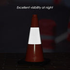 Fluorescent Orange/Green PVC Traffic Cones, Heavy Black Base Parking Lot Cone Structurally Stable Weatherproof Road Construction Safety Cones (8, Orange, 18" Medium)