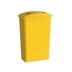 23 Gallon Yellow Slim Jim Trash Can with Bottle Lid