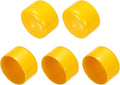 uxcell 5pcs Rubber End Caps 60mm(2.4 Inch) ID Vinyl PVC Round Tube Bolt Cap Cover Screw Thread Protectors Yellow