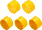 uxcell 5pcs Rubber End Caps 63mm(2.5 Inch) ID Vinyl PVC Round Tube Bolt Cap Cover Screw Thread Protectors Yellow
