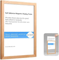 Wall Mount Acrylic Sign Holder Self Adhesive Magnetic Display Frame Clear Document Frame for Office, Store, School, Home, Wall Picture Frame (Beech A4 210×297mm/8.27×11.69inches)