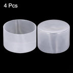 uxcell 4pcs Rubber End Caps 65mm ID Vinyl Round Tube Bolt Cap Cover Screw Thread Protectors Clear, 40mm Height