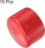 uxcell 10pcs Rubber End Caps 70mm ID Vinyl Round End Cap Cover Screw Thread Protector Red