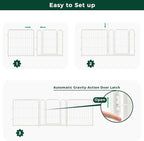 FXW Garden Fence Outdoor for The Yard – 24in(H) x 15.2ft(L) Heavy Duty Metal Animal Barrier for Dog and Rabbit, Decorative Dog Fence, 8 Panels, White