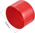 uxcell 5pcs Rubber End Caps 3 1/8"(80mm) ID Vinyl PVC Round Tube Bolt Cap Cover Screw Thread Protectors Red