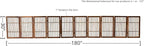 Pet Dog Gate Strong and Durable Freestanding Folding Acacia Hardwood Portable Wooden Fence Indoors or Outdoors by Urnporium (Brown Pet Gate, 10 Panel 30" Tall)