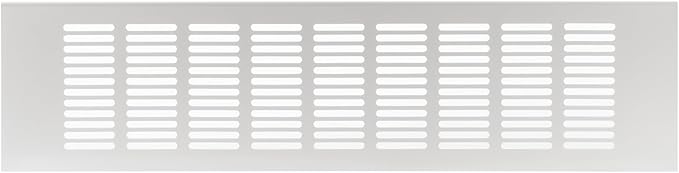 Vent Systems 15.75 x 3.94 (Outer Size) Air Supply Ventilation Grille - White Aluminum Rectangle Intake/Exhaust Door Vent Deflector - HVAC for Home Improvement Floor, Wall Duct Cover