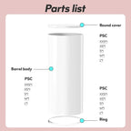 5PC Cylinder Pedestal Stands for Party, White Round Large Cylinder Tables, Pedestal Display Plinth Pillars for Wedding Ceremony Birthday Party Art Decor