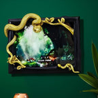 Hand-Crafted Resin Snake Picture Frame - 5x7 Inch Mother & Baby Snake Design, Unique Home Decor Wall Art, Wildlife Figurine Display