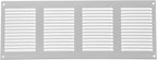 Repa Market Air Vent Cover 16x6 Inch (Outer Dimensions) White Galvanized Steel Louvered Grill Cover with Mesh Screen/Wall or Ceiling Vent/HVAC Register for Indoor and Outdoor Ventilation