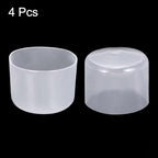 uxcell 4pcs Rubber End Caps 55mm ID Vinyl Round Tube Bolt Cap Cover Screw Thread Protectors Clear, 40mm Height