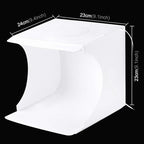 PULUZ Mini Photo Studio Light Box, Portable Folding Photo Shooting Tent with 2 LED Panels and 6 Colors Backdrops,Light Box Photography for Small Size Products
