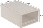 4 Pack Plastic Stackable Chest Storage Drawer Bins, 12 Quart Stacking Drawer Unit