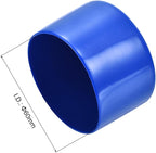 uxcell 10pcs Rubber End Caps 60mm(2 3/8") ID Vinyl Round End Cap Cover Screw Thread Protectors Blue