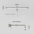 Picture Lights for Paintings Plug in, 16" Adjustable LED Picture Light Art Light with Timer, Remote Control Gallery Painting Wall Light for Picture Display Frame Dartboard Art Work (Nickel)