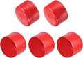 uxcell 5pcs Rubber End Caps 2 5/16"(59mm) ID Vinyl PVC Round Tube Bolt Cap Cover Screw Thread Protectors Red