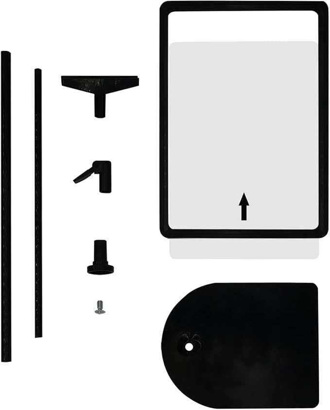 Adjustable Sign Holder - 8.5 x 11 Inch, Table & Floor Stand, Vertical & Horizontal Display, Black (6Pcs)