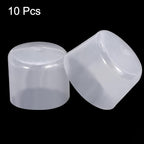 uxcell 10pcs Rubber End Caps 50mm(2") ID Vinyl Round End Cap Cover Screw Thread Protectors Clear