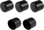 uxcell 5pcs Rubber End Caps 36mm ID Vinyl Round Tube Bolt Cap Cover Screw Thread Protectors Black