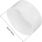 uxcell 4pcs Rubber End Caps 110mm ID Vinyl Round End Cap Cover Screw Thread Protectors White, 50mm Height