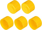 uxcell 5pcs Rubber End Caps 75mm(3 Inch) ID Vinyl PVC Round Tube Bolt Cap Cover Screw Thread Protectors Yellow