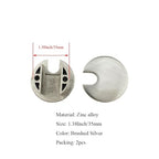 HAHIYO 2Pcs 1.38Inch/35mm Brushed Silver Zinc Alloy Desk Grommet Wire Grommet Cable Management Cord Hole Cover Desk Wire Hole Insert Wire Organizer for Computer Office Home School Equipment Systems