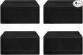 HolidayIdeas Fitted Black Tablecloths - 72 x 30 Inch - 4 Pack Rectangle Table Clothes for 6 Foot Tables, Polyester Fabric Table Cover for Vendor Booth, Parties, Holiday Dinner, Wedding, Trade Show