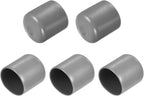 uxcell 5pcs Rubber End Caps 29mm(1 Inch) ID Vinyl PVC Round Tube Bolt Cap Cover Screw Thread Protectors Light Gray