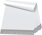 Metronic 25Pcs Poly Mailers 17.7x22 Inch,Large Shipping Bags for Clothes Bulk,Strong Self Adhesive Shipping Envelopes for Small Business,Waterproof Mailing Envelopes for Packaging White