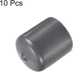 uxcell 10pcs Rubber End Caps 36mm ID Vinyl Round End Cap Cover Screw Thread Protector Dark Grey