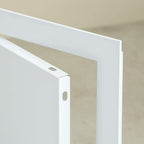 QWORK Aluminum Alloy Access Panel 8" x 8" – Service Shaft Door with Screwdriver Latch for Drywall & Ceiling, White