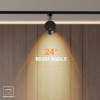 VANoopee 12 Pack 5-Color LED Track Lighting Heads H Type Track Light Heads Dimmable, 2000K 3000K 4000K 5000K 6000K Adjustable, Flicker Free CRI90+ 24° 10W 800lm, Black