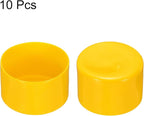 uxcell 10pcs Rubber End Caps 75mm(3 Inch) ID Vinyl Round End Cap Cover Screw Thread Protector Yellow