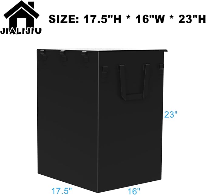 Shopping Cart Waterproof Linner, 17.5" H x 16" W x 23" H, Large 600D Oxford Bag for Small Items, Black Shopping Cart Bag with Colver and Handle