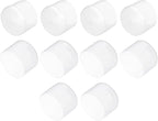 uxcell 10pcs Rubber End Caps 55mm(2.2") ID Vinyl Round End Cap Cover Screw Thread Protectors Clear